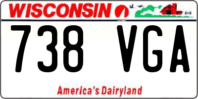 WI license plate 738VGA