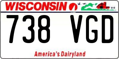 WI license plate 738VGD