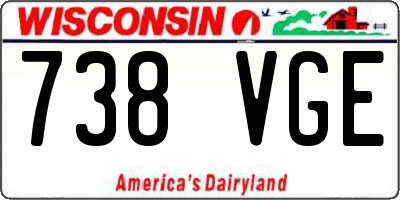 WI license plate 738VGE