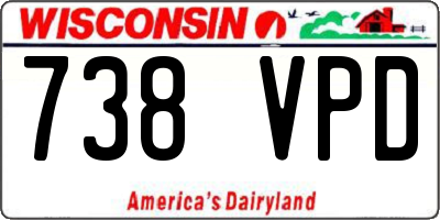 WI license plate 738VPD