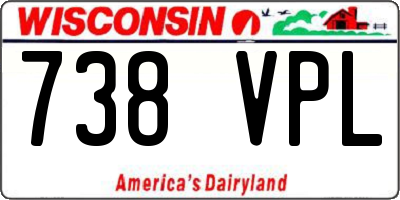 WI license plate 738VPL