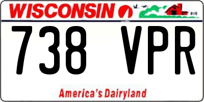 WI license plate 738VPR