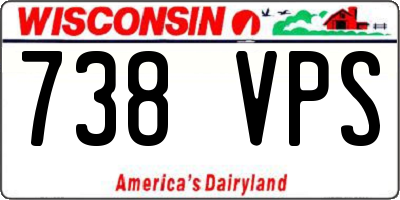 WI license plate 738VPS