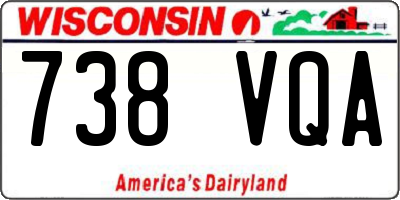WI license plate 738VQA