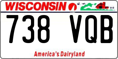 WI license plate 738VQB