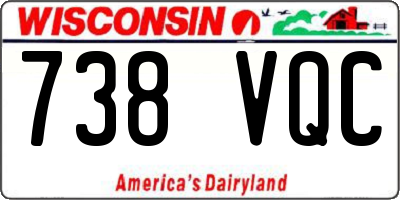 WI license plate 738VQC