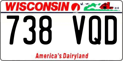 WI license plate 738VQD
