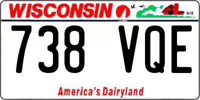 WI license plate 738VQE