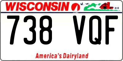 WI license plate 738VQF