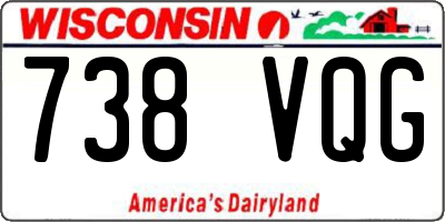 WI license plate 738VQG