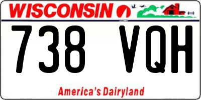 WI license plate 738VQH
