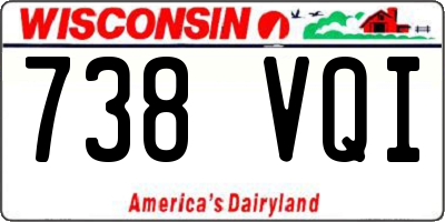 WI license plate 738VQI