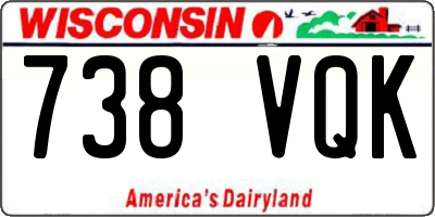 WI license plate 738VQK