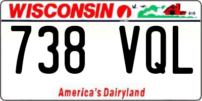 WI license plate 738VQL