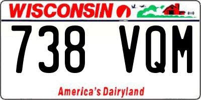 WI license plate 738VQM