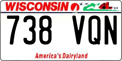 WI license plate 738VQN