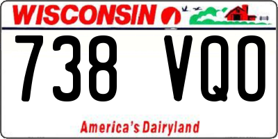 WI license plate 738VQO