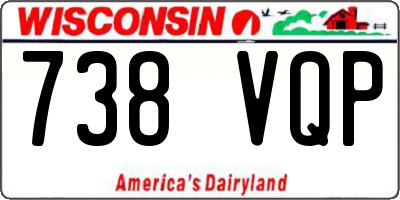 WI license plate 738VQP