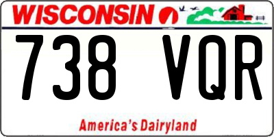 WI license plate 738VQR