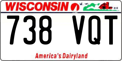 WI license plate 738VQT