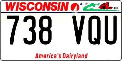 WI license plate 738VQU