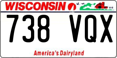 WI license plate 738VQX