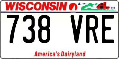 WI license plate 738VRE
