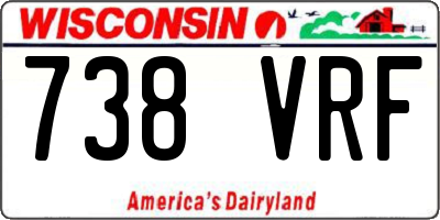 WI license plate 738VRF