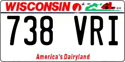WI license plate 738VRI