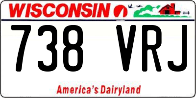 WI license plate 738VRJ