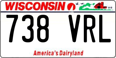 WI license plate 738VRL