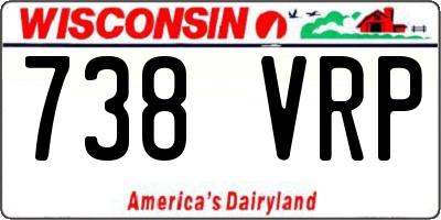 WI license plate 738VRP