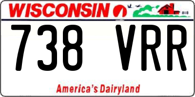 WI license plate 738VRR