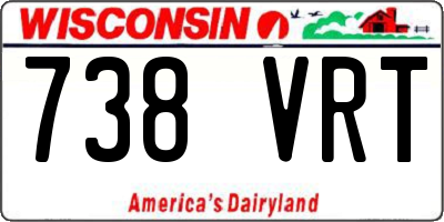 WI license plate 738VRT