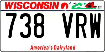 WI license plate 738VRW