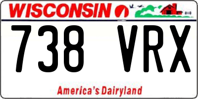 WI license plate 738VRX