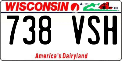 WI license plate 738VSH