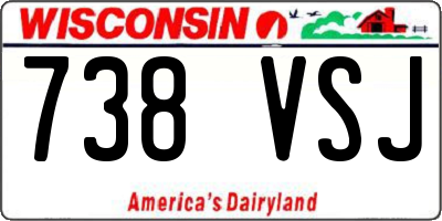 WI license plate 738VSJ