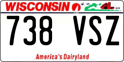 WI license plate 738VSZ