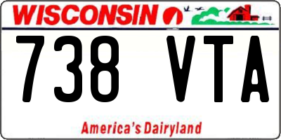 WI license plate 738VTA