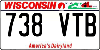 WI license plate 738VTB