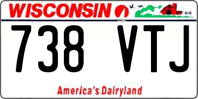 WI license plate 738VTJ