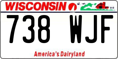 WI license plate 738WJF