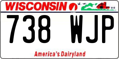 WI license plate 738WJP