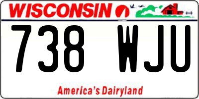 WI license plate 738WJU
