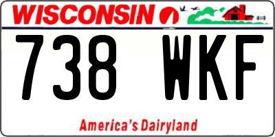 WI license plate 738WKF