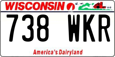 WI license plate 738WKR