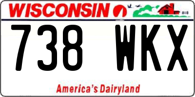 WI license plate 738WKX