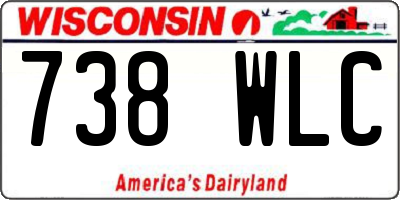 WI license plate 738WLC