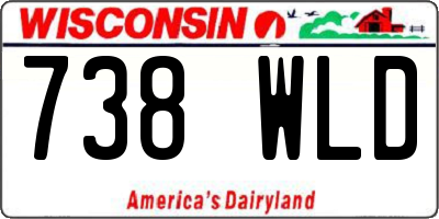 WI license plate 738WLD